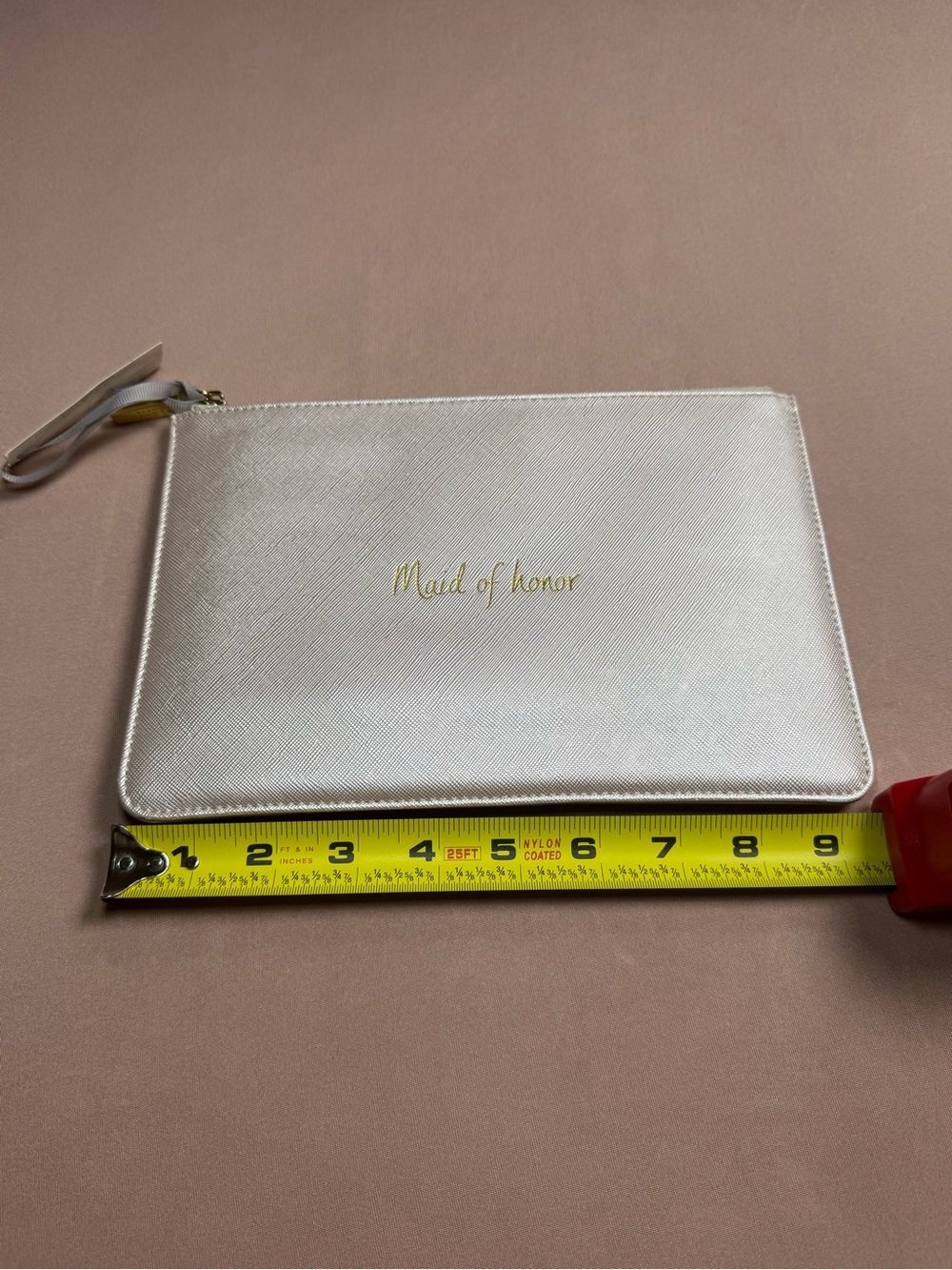 Katie Loxton Vegan Leather Metallic Finish Perfect Pouch Maid of Honor Clutch NW - Picture 7 of 8